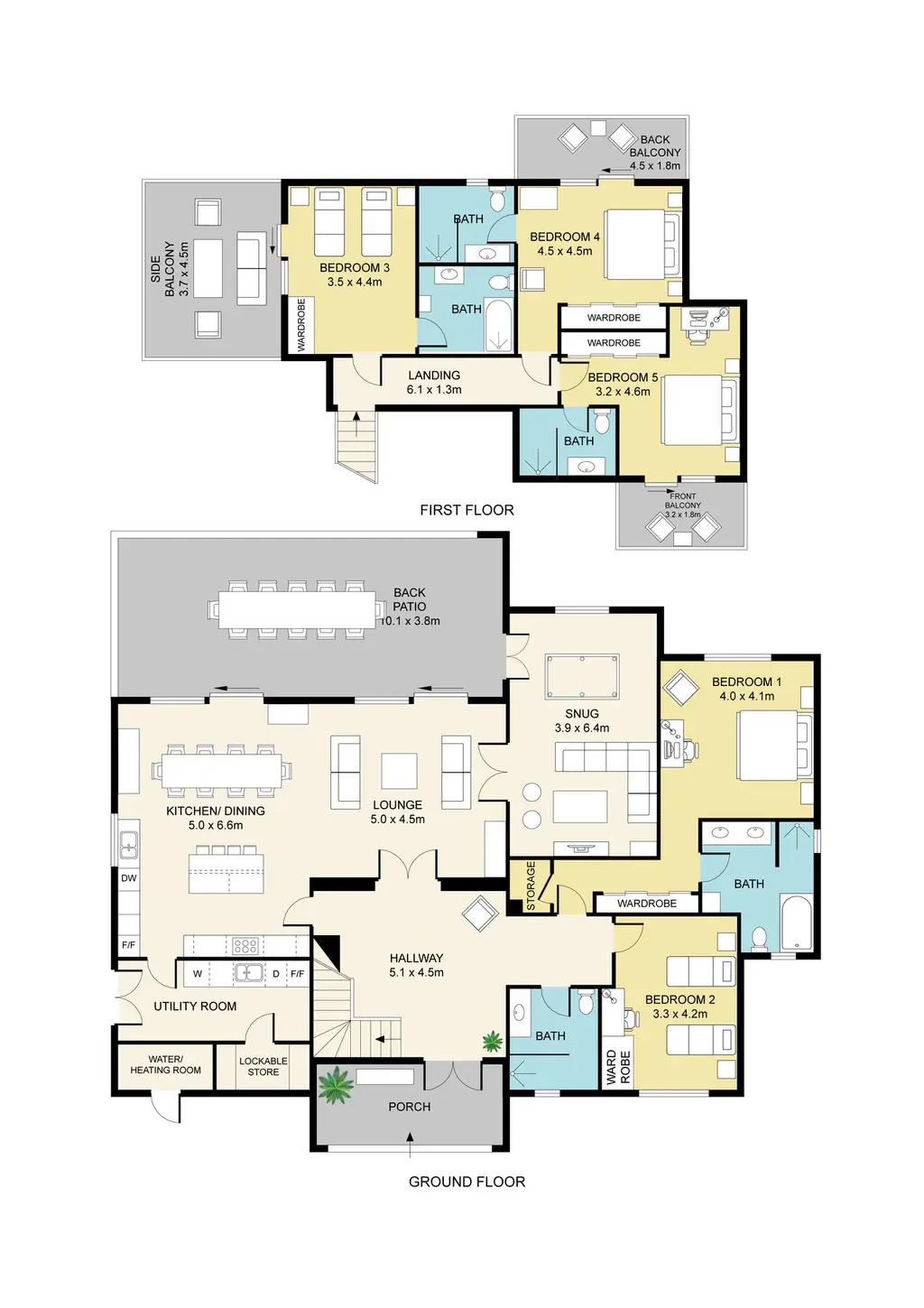 Villa Esquina Floor Plans